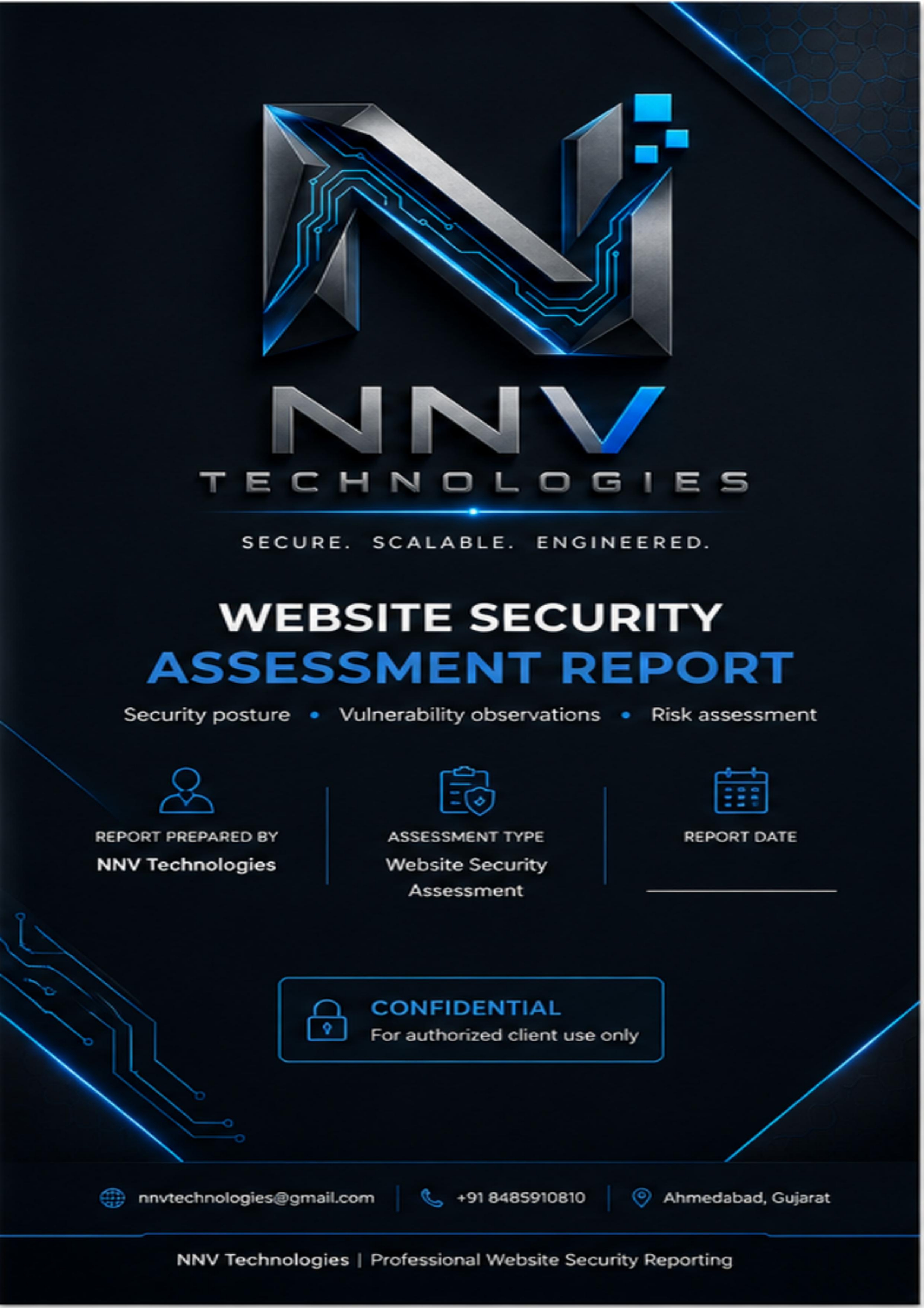 NNV Website Security Assessment Report cover